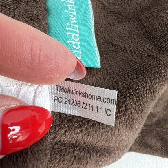 Tiddliwinks Security Blanket Blue Dog Lovey Lovie Baby Blue Brown 13" Square - Picture 8 of 9